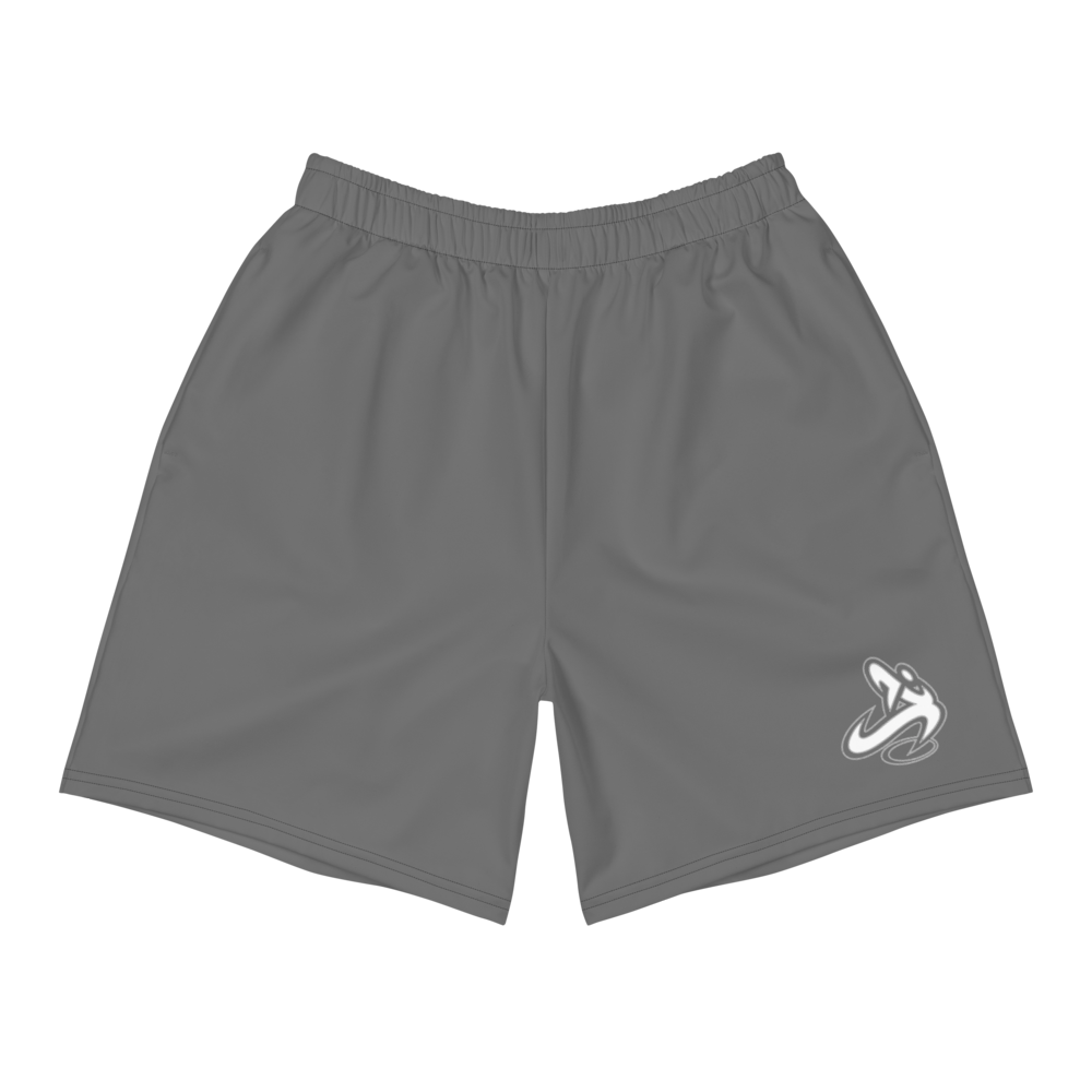 Athletic Apparatus Grey White logo Men's Athletic Long Shorts - Athletic Apparatus