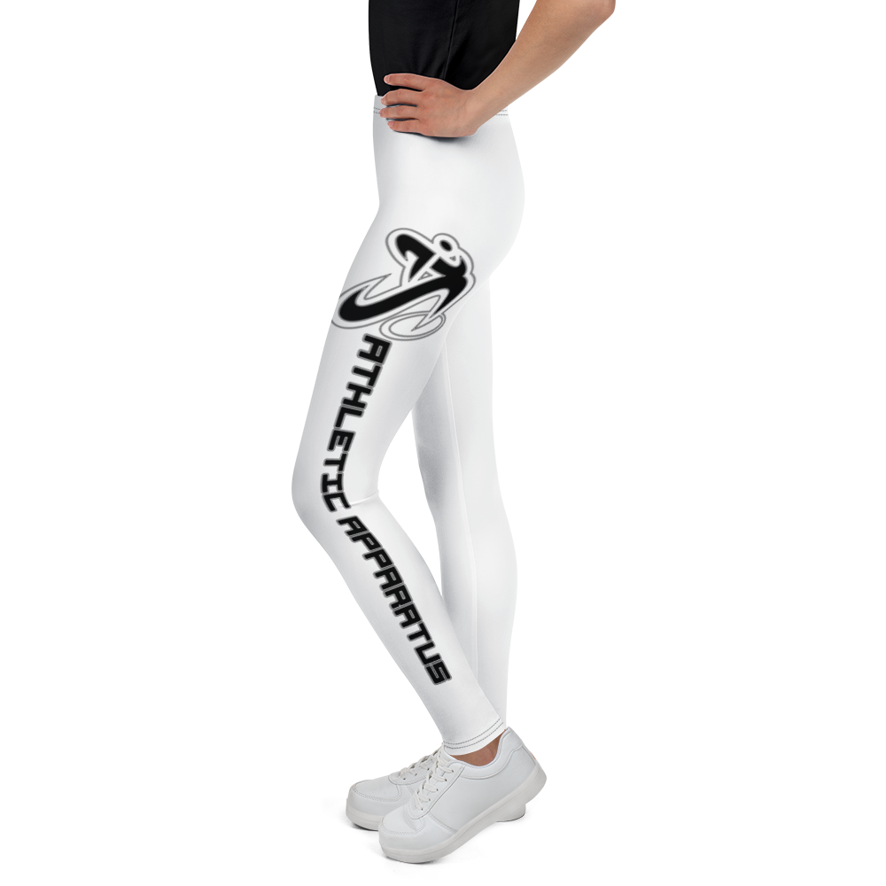 
                      
                        Athletic Apparatus White Black logo V2 Youth Leggings - Athletic Apparatus
                      
                    