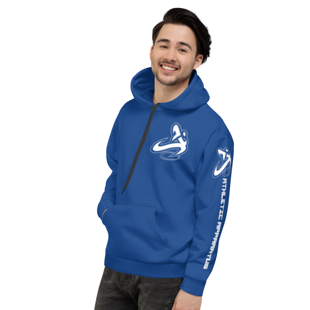 Athletic Apparatus Blue 2 White Logo Unisex Hoodie - Athletic Apparatus