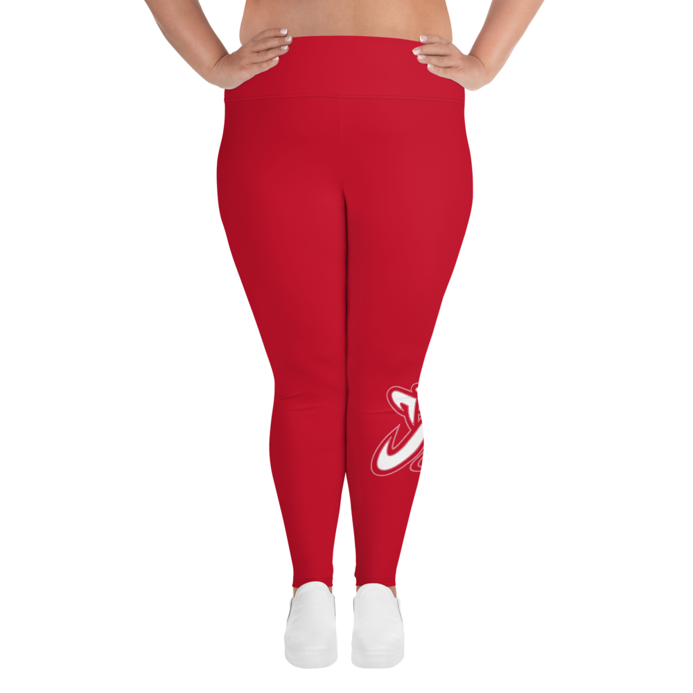 Athletic Apparatus Red White logo V3 Plus Size Leggings - Athletic Apparatus