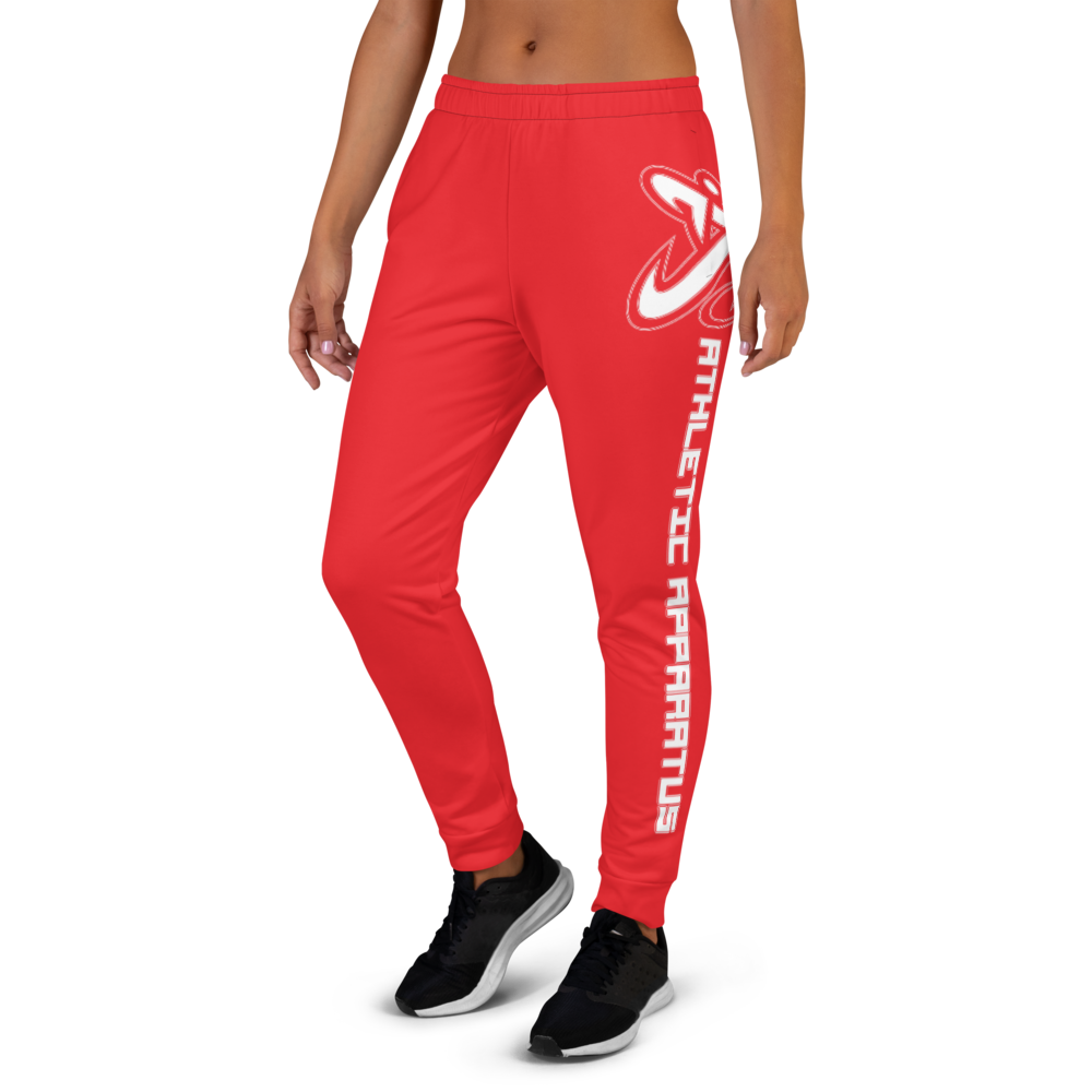 Athletic Apparatus Red 1 White Logo Women's Joggers - Athletic Apparatus