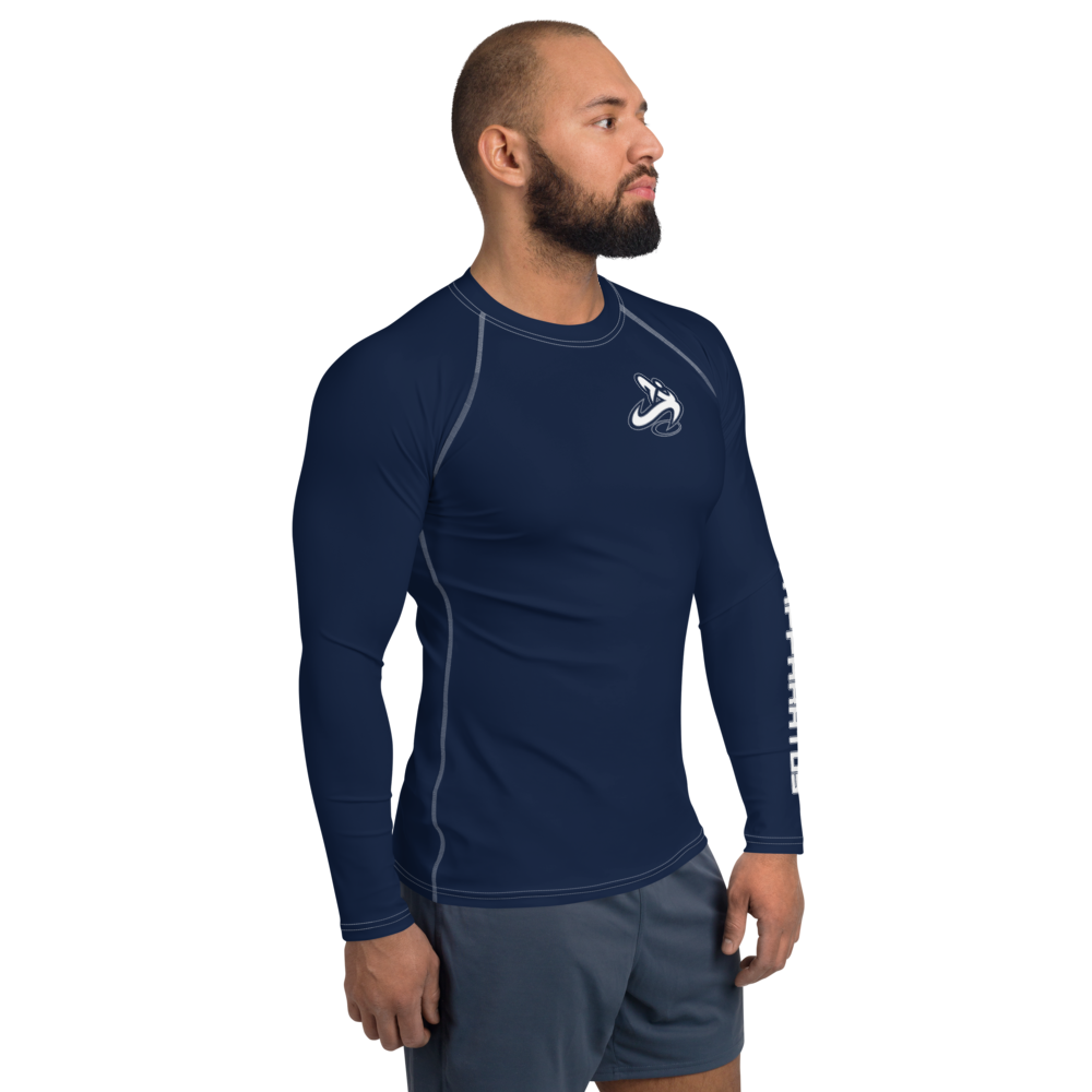 
                      
                        Athletic Apparatus Navy White logo White stitch Men's Rash Guard - Athletic Apparatus
                      
                    