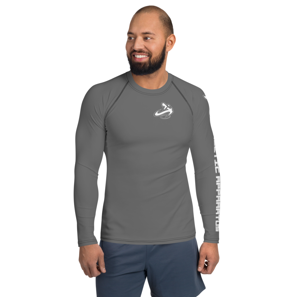 
                      
                        Athletic Apparatus Grey White logo Men's Rash Guard - Athletic Apparatus
                      
                    