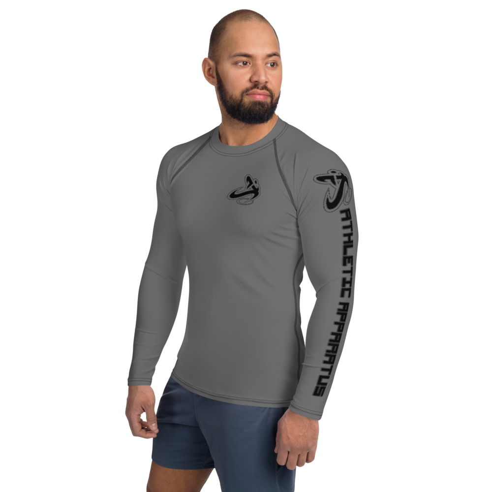 
                      
                        Athletic Apparatus Grey Black logo Men's Rash Guard - Athletic Apparatus
                      
                    