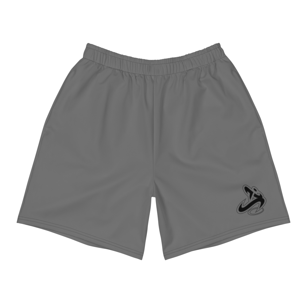 Athletic Apparatus Grey Black logo Men's Athletic Long Shorts - Athletic Apparatus