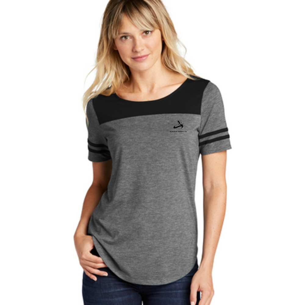 Athletic Apparatus BL Women's Embroidered Tri-Blend Fan T-Shirt - Athletic Apparatus