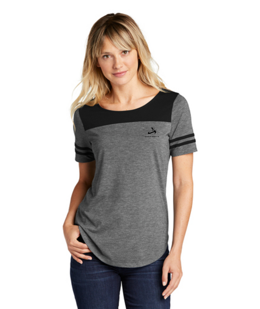 Athletic Apparatus BL Women's Embroidered Tri-Blend Fan T-Shirt - Athletic Apparatus
