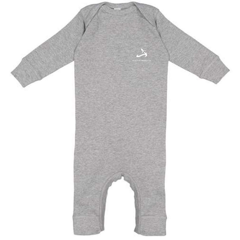 Athletic Apparatus Rabbit Skins - Infant Long Legged Baby Rib Bodysuit Embroidered - Athletic Apparatus