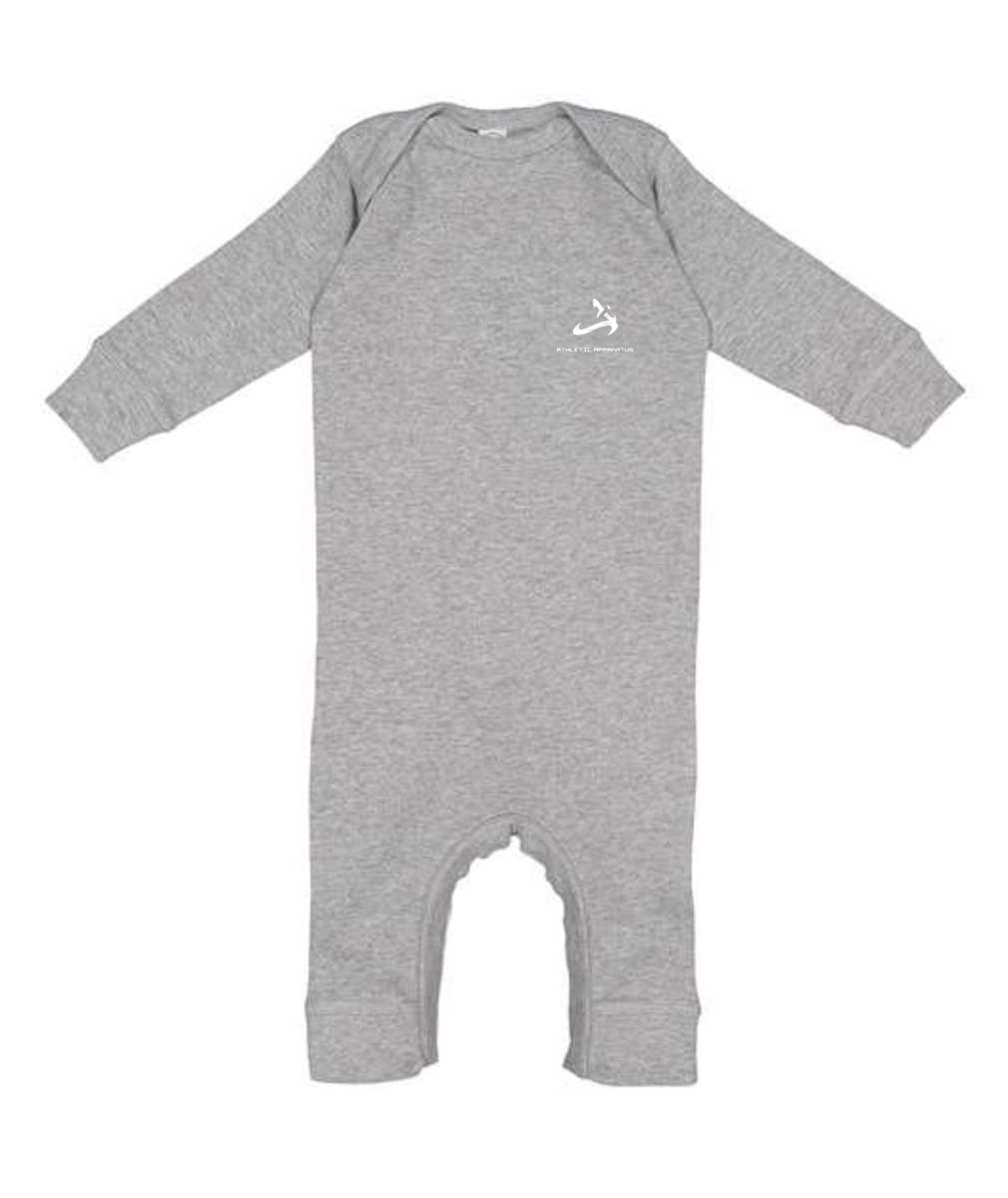 Athletic Apparatus Rabbit Skins - Infant Long Legged Baby Rib Bodysuit Embroidered - Athletic Apparatus