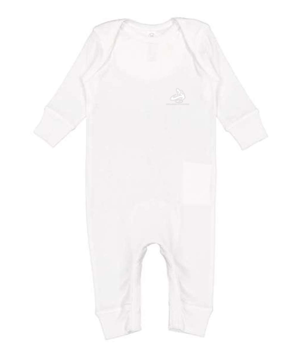 Athletic Apparatus Rabbit Skins - Infant Long Legged Baby Rib Bodysuit Embroidered - Athletic Apparatus