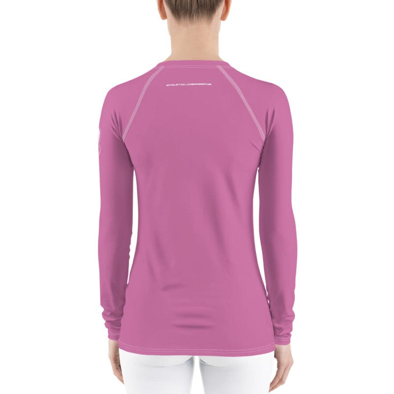 
                      
                        Athletic Apparatus Pink 1 White logo White stitch Women's Rash Guard - Athletic Apparatus
                      
                    