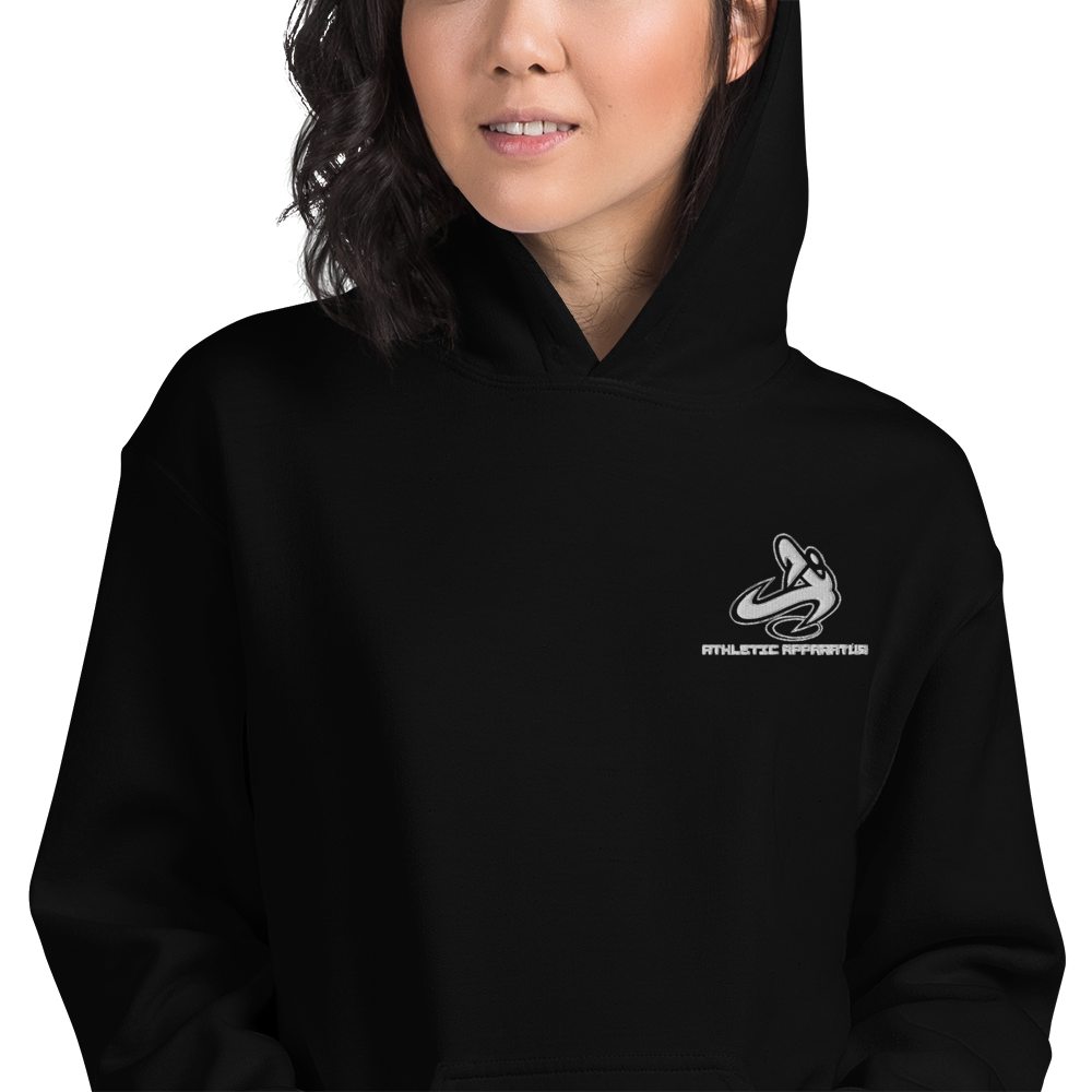 
                      
                        Athletic Apparatus White logo V-2 Unisex Hoodie - Athletic Apparatus
                      
                    