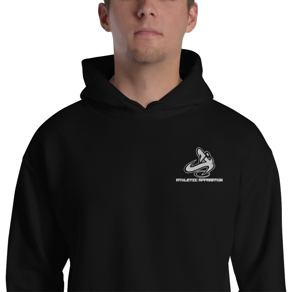 
                      
                        Athletic Apparatus White logo V-2 Unisex Hoodie - Athletic Apparatus
                      
                    