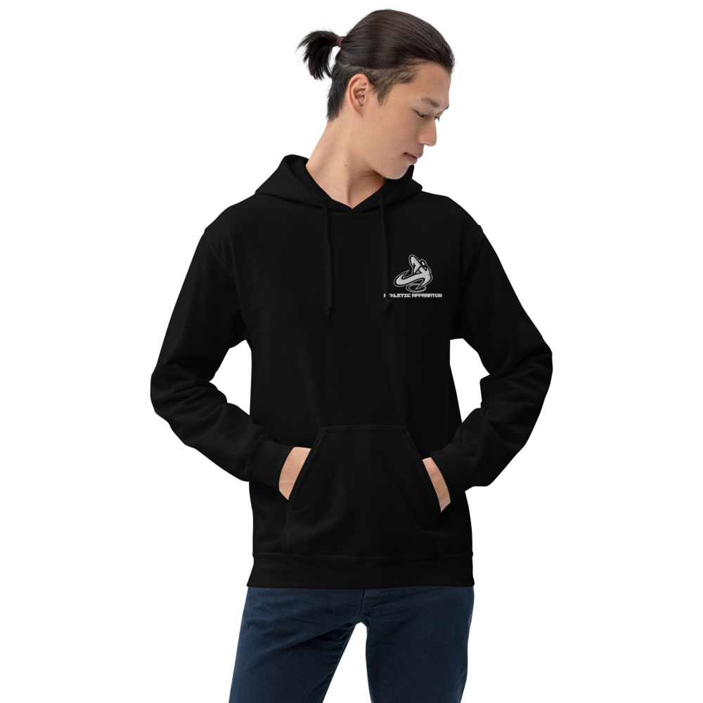 
                      
                        Athletic Apparatus White logo V-2 Unisex Hoodie - Athletic Apparatus
                      
                    