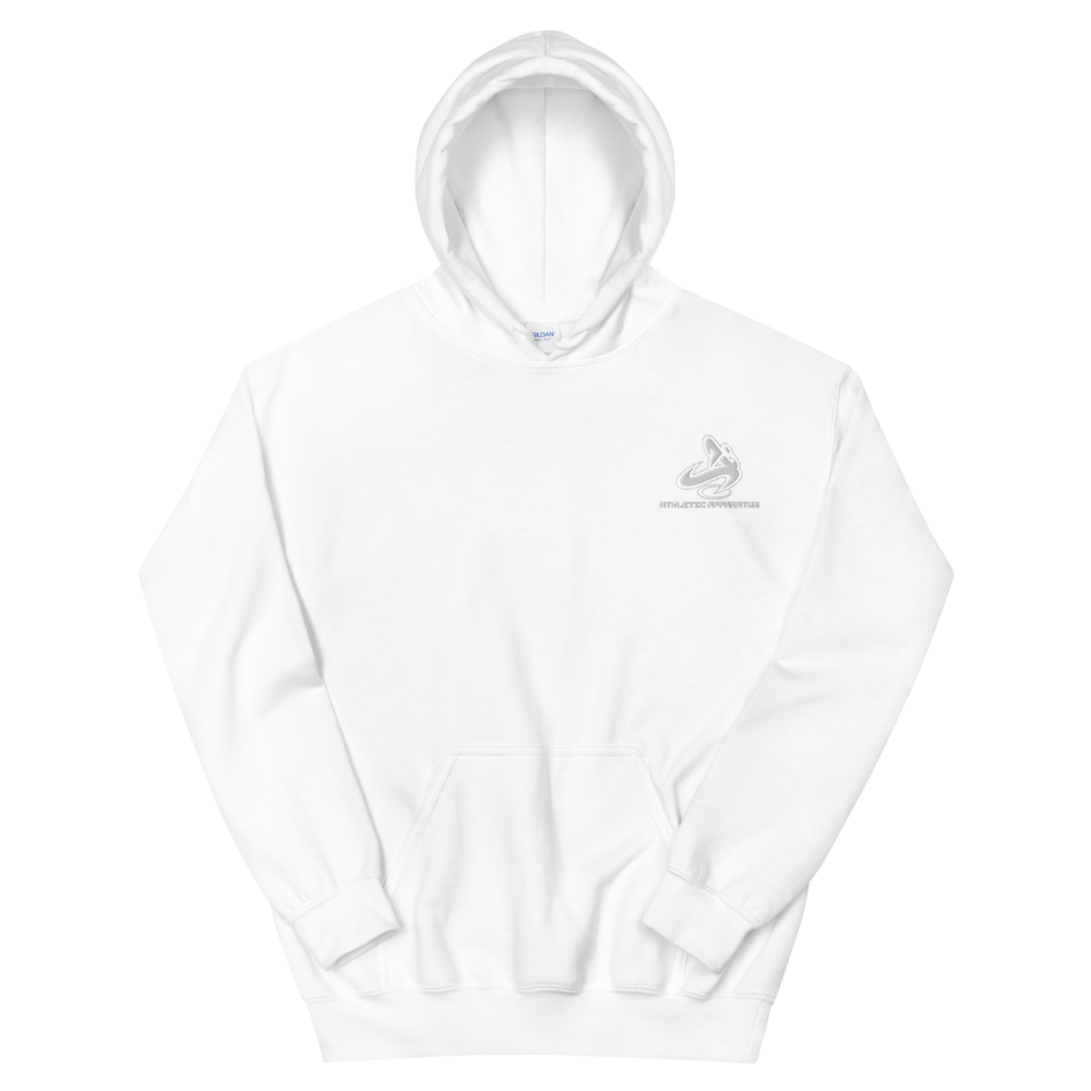 
                      
                        Athletic Apparatus White logo V-2 Unisex Hoodie - Athletic Apparatus
                      
                    